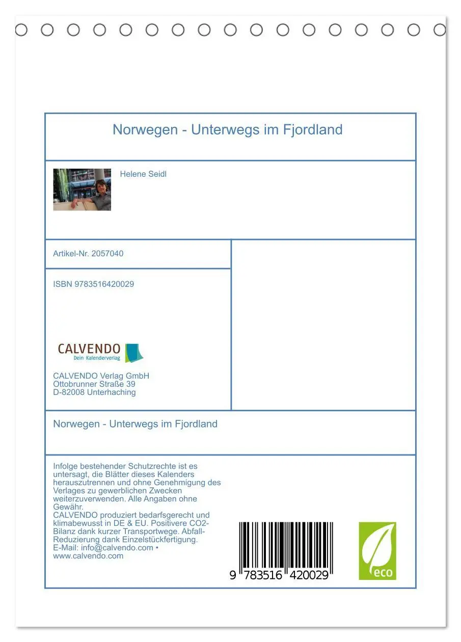 Bild: 9783516420029 | Norwegen - Unterwegs im Fjordland (Tischkalender 2026 DIN A5 hoch),...