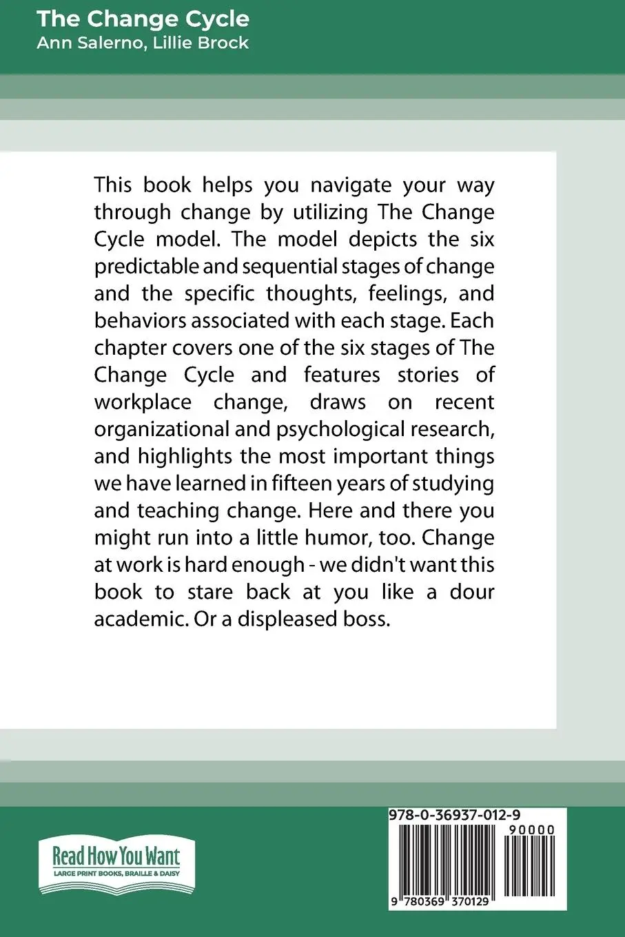 Rückseite: 9780369370129 | The Change Cycle | Lillie Brock | Taschenbuch | Englisch | 2009