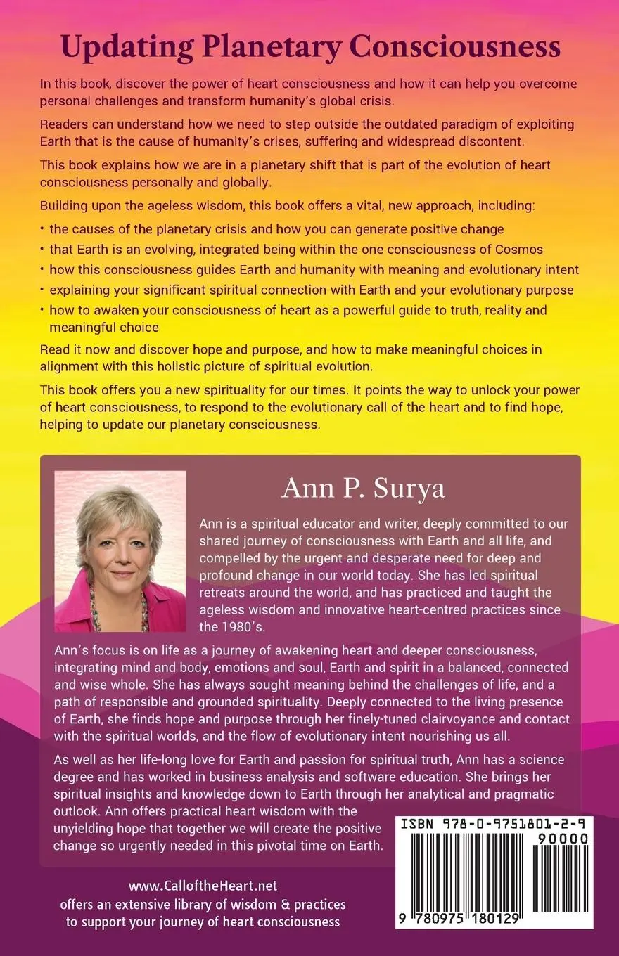 Rückseite: 9780975180129 | Updating Planetary Consciousness | a pathway of hope | Ann Surya