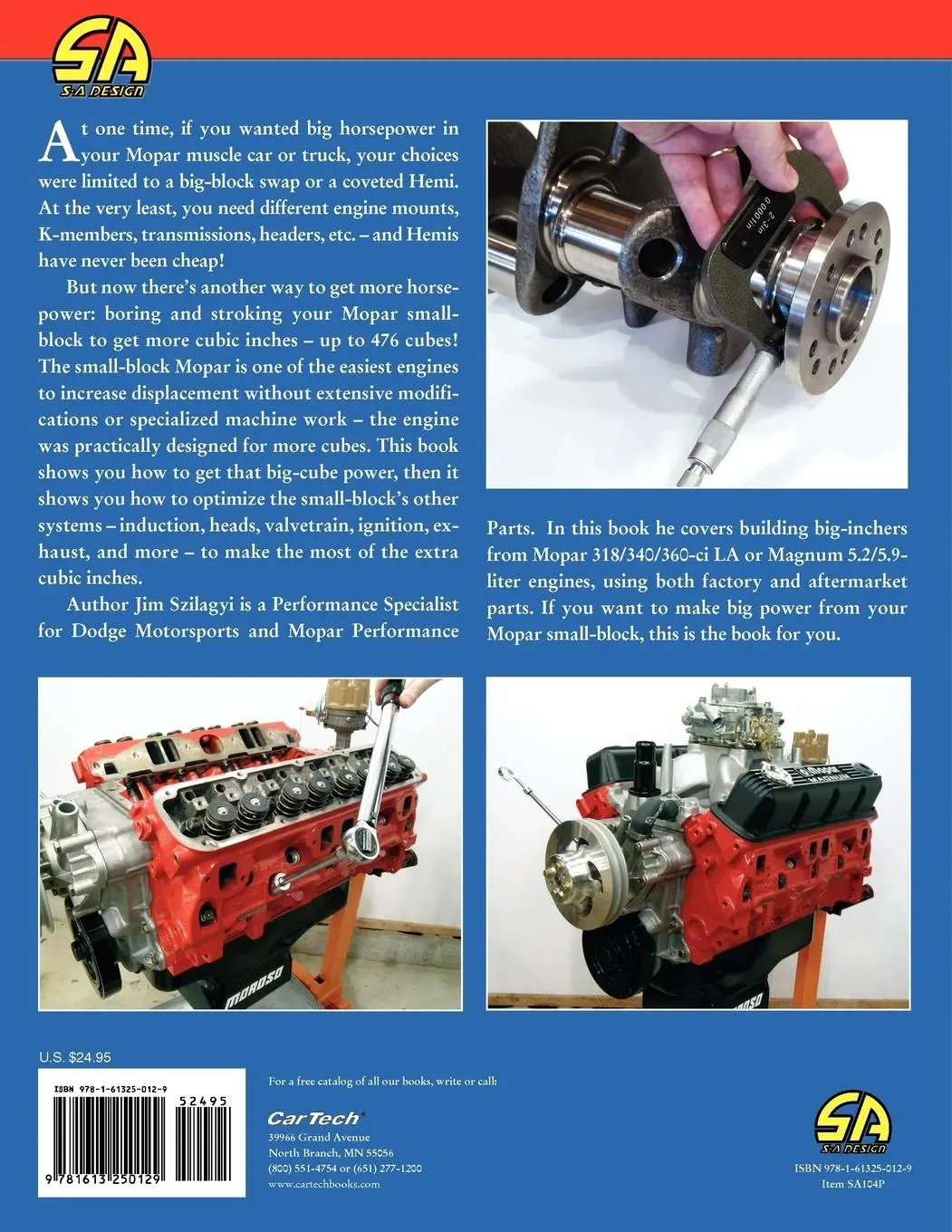 Rückseite: 9781613250129 | How to Build Big-Inch Mopar Small Blocks | Jim Szilagy | Taschenbuch