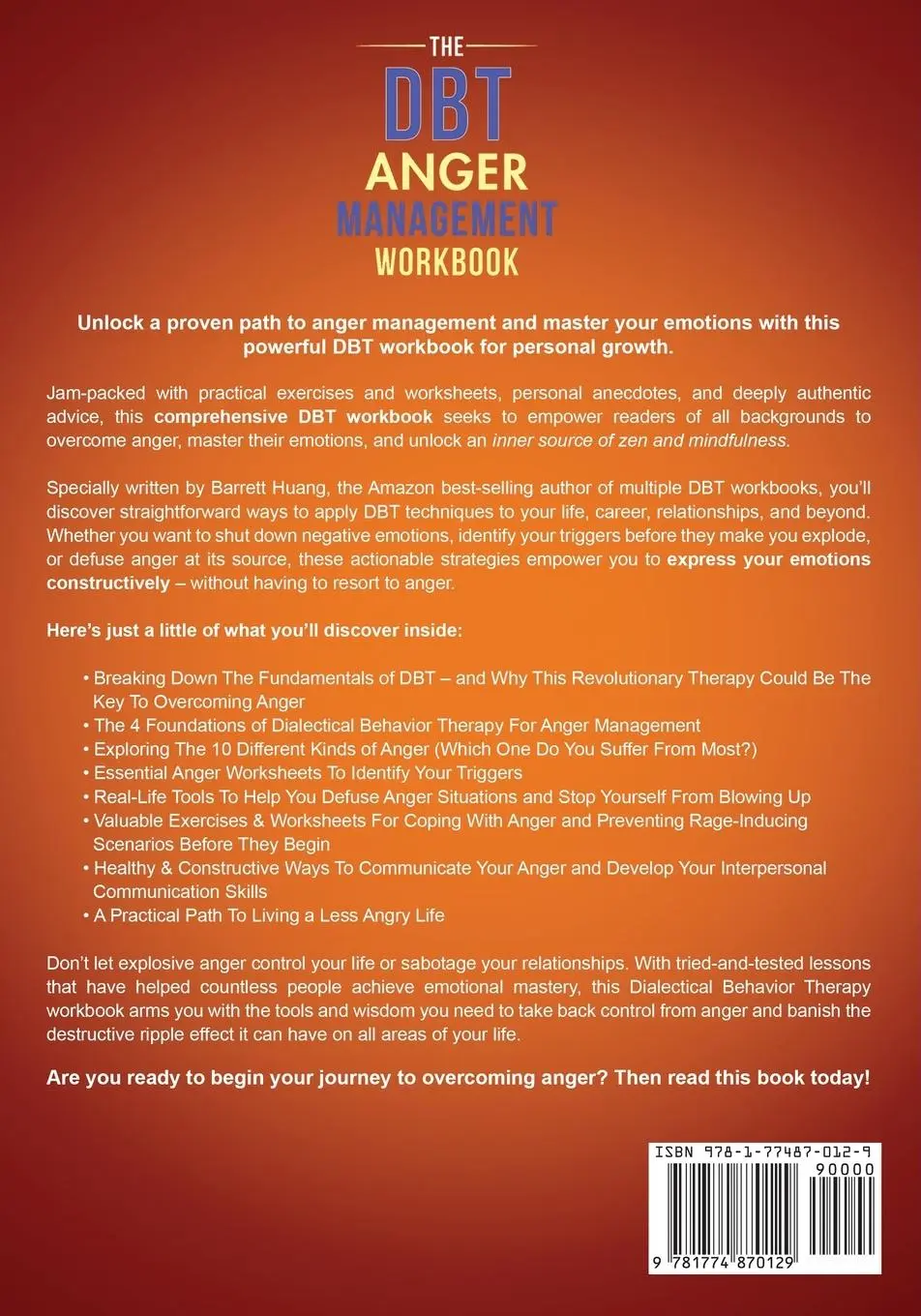 Rückseite: 9781774870129 | The DBT Anger Management Workbook | Barrett Huang | Taschenbuch | 2022