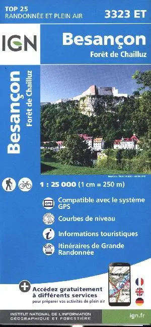 Cover: 9782758550129 | 3323ET Besançon-Forêt de Chailluz | (Land-)Karte | Französisch | 2020