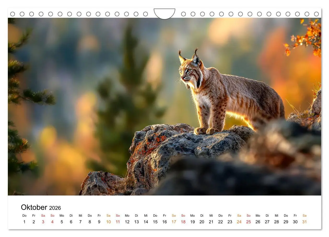 Bild: 9783457250129 | Luchse - die Stimme der Wildnis (Wandkalender 2026 DIN A4 quer),...