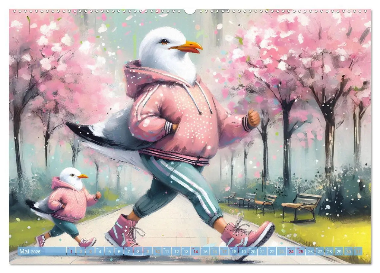Bild: 9783457320129 | Die Möwe Emma in Hamburg (hochwertiger Premium Wandkalender 2026...