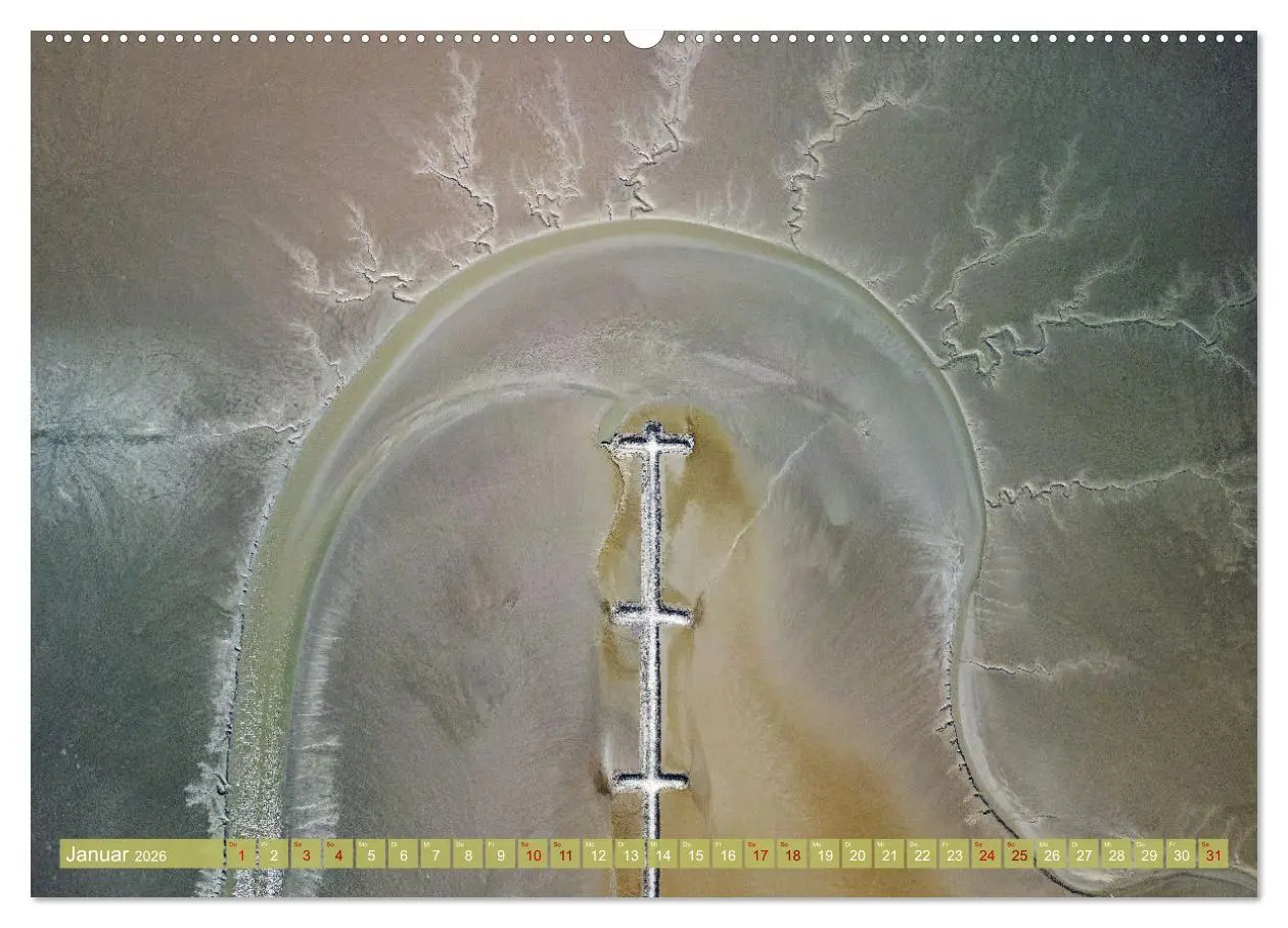 Bild: 9783457490129 | neunziggrad I photoart: das wattenmeer von oben (Wandkalender 2026...