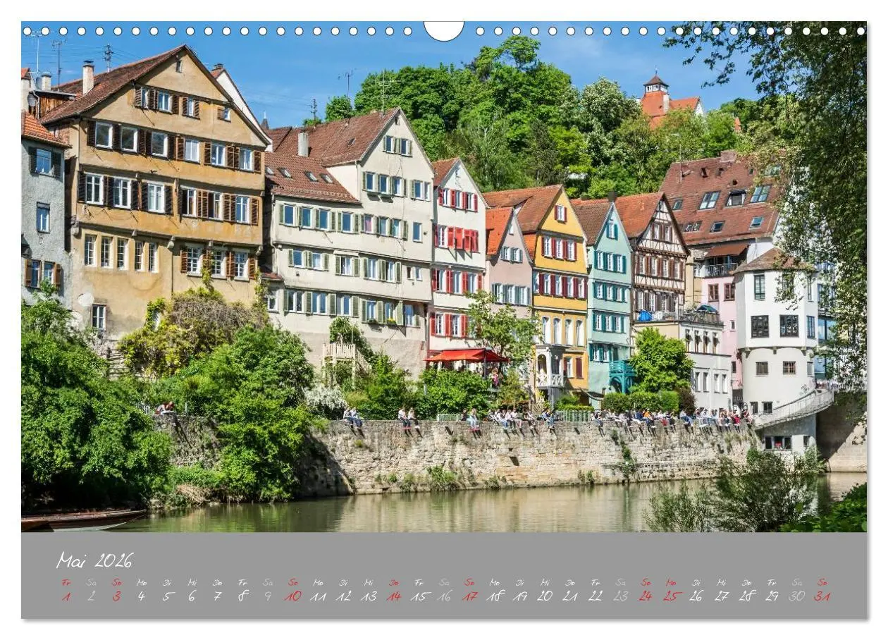 Bild: 9783516030129 | Zwölf Monate in Tübingen (Wandkalender 2026 DIN A3 quer), CALVENDO...