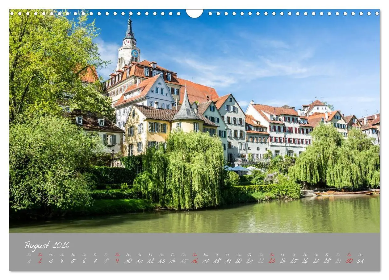 Bild: 9783516030129 | Zwölf Monate in Tübingen (Wandkalender 2026 DIN A3 quer), CALVENDO...