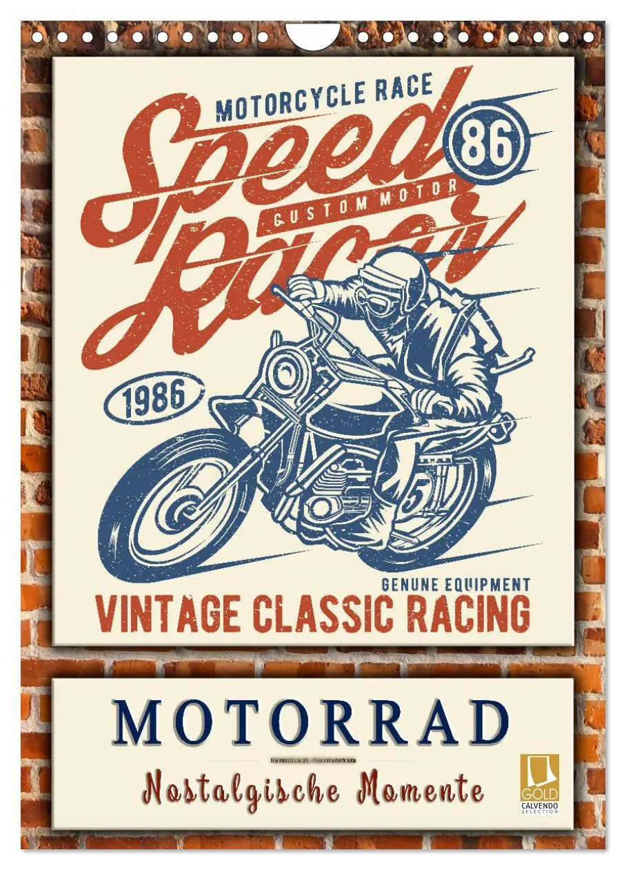 Cover: 9783516410129 | Motorrad - nostalgische Momente (Wandkalender 2026 DIN A4 hoch),...
