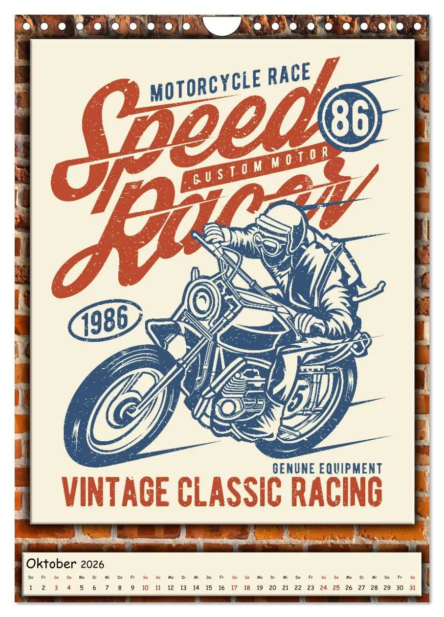 Bild: 9783516410129 | Motorrad - nostalgische Momente (Wandkalender 2026 DIN A4 hoch),...