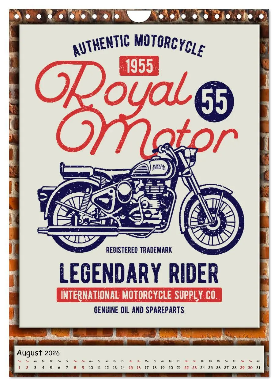 Bild: 9783516410129 | Motorrad - nostalgische Momente (Wandkalender 2026 DIN A4 hoch),...