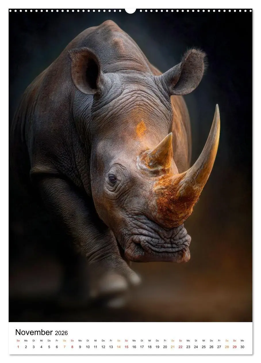 Bild: 9783516720129 | Nashorn - Stark. Stur. Schnell. (hochwertiger Premium Wandkalender...