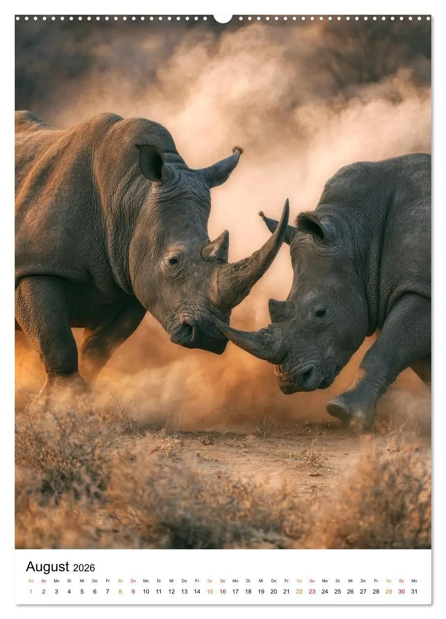 Bild: 9783516720129 | Nashorn - Stark. Stur. Schnell. (hochwertiger Premium Wandkalender...
