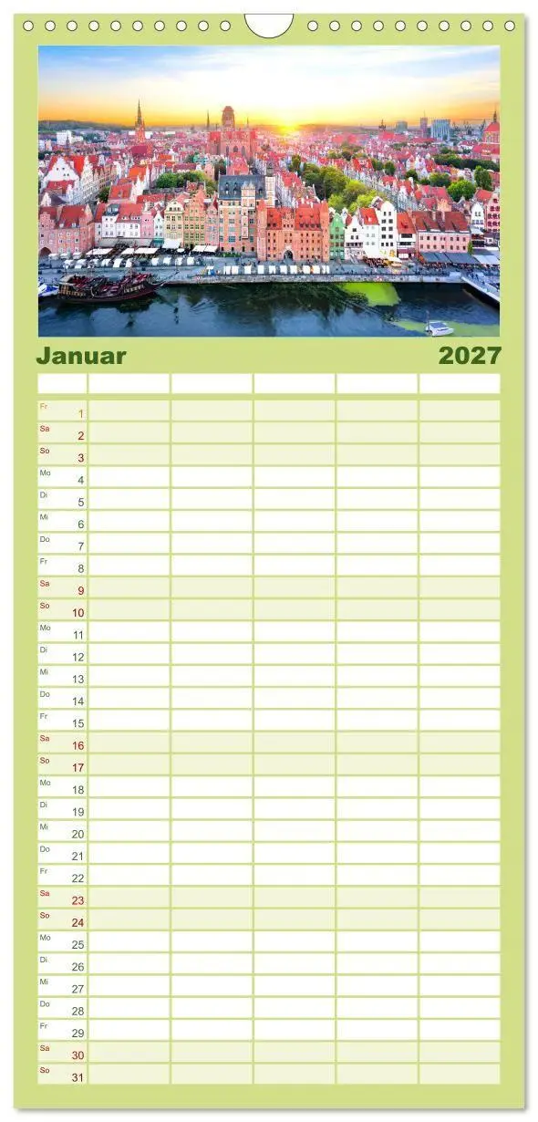 Bild: 9783594320129 | Familienplaner 2027 - Danzig - Die goldene Stadt an der Ostsee. mit...