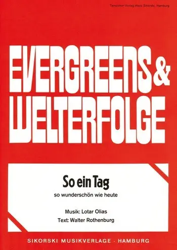 Cover: 9790003020129 | So ein Tag, so wunderschön wie heute für Gesang und Klavier...