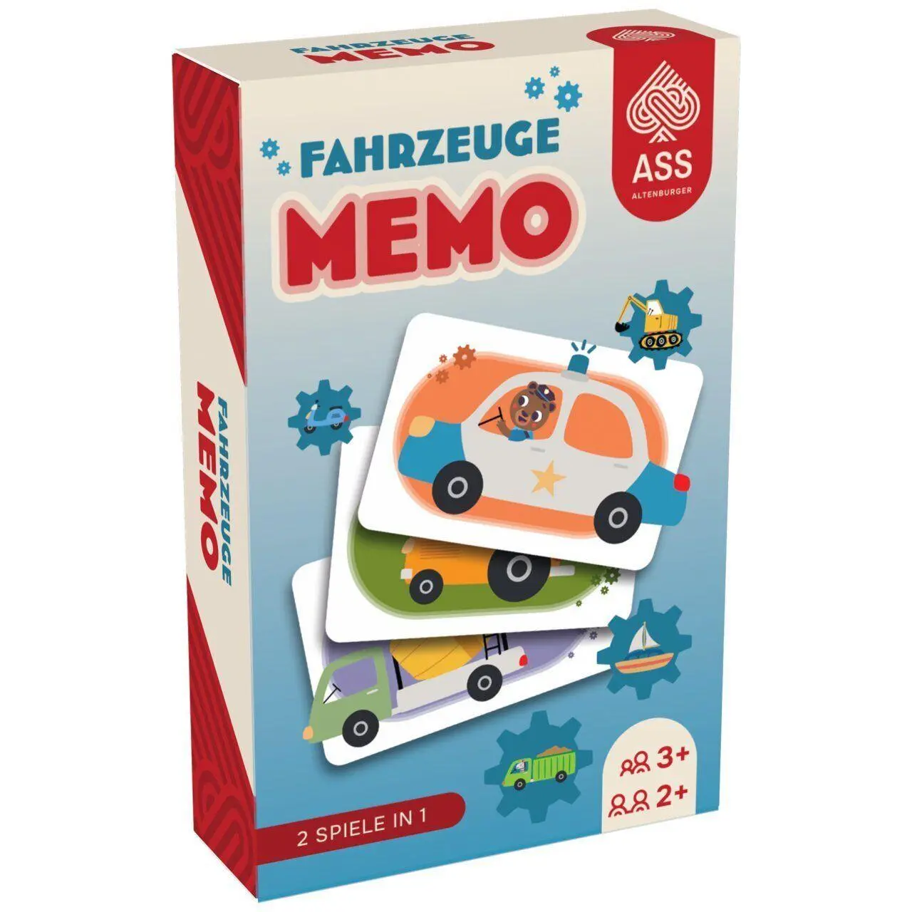 Cover: 4042677050229 | ASS Altenburger Memo Fahrzeuge - 2 Spielvarianten (Paare, Trios)