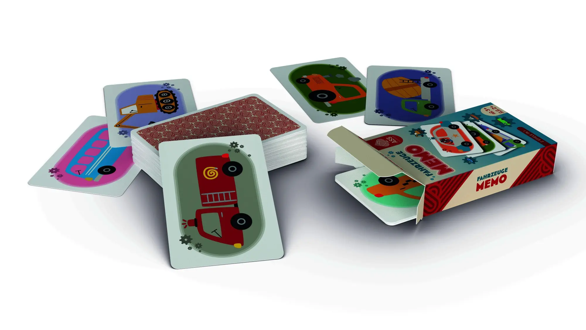 Bild: 4042677050229 | ASS Altenburger Memo Fahrzeuge - 2 Spielvarianten (Paare, Trios)