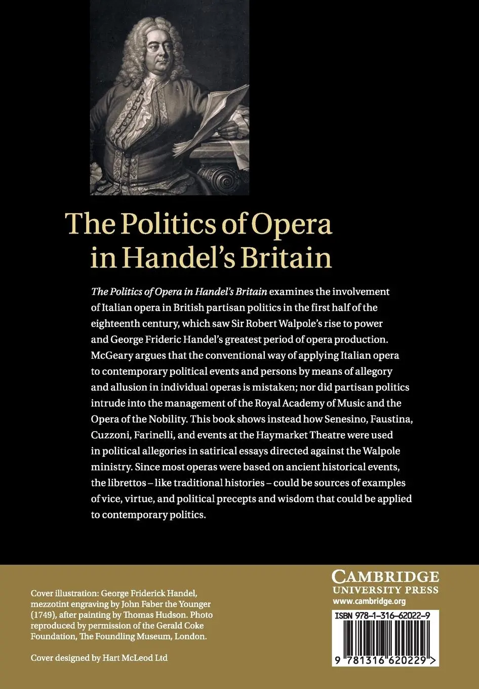 Rückseite: 9781316620229 | The Politics of Opera in Handel's Britain | Thomas Mcgeary | Buch