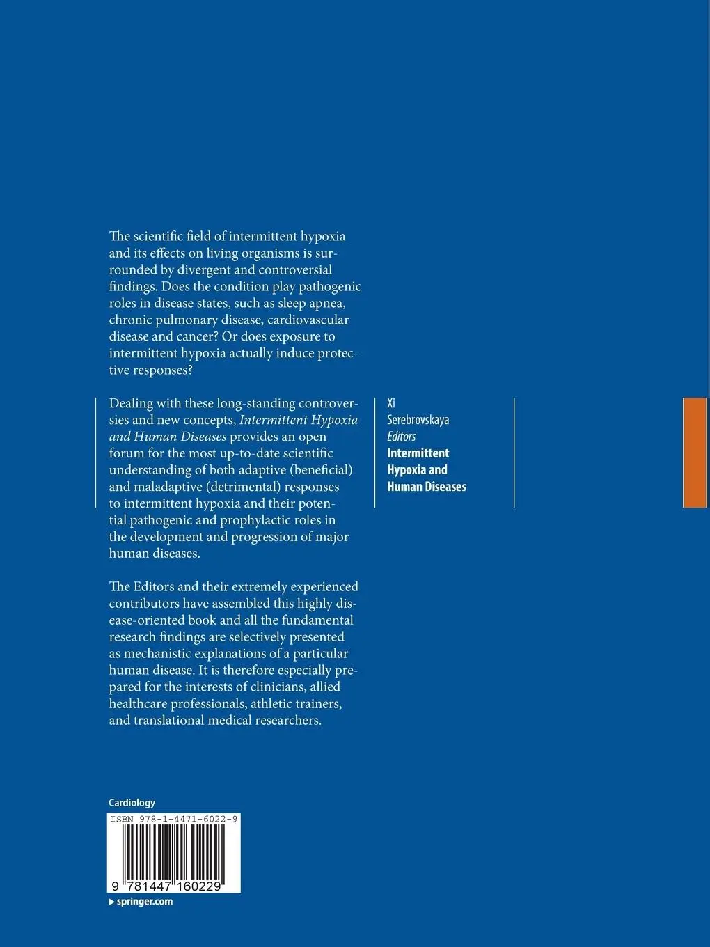 Rückseite: 9781447160229 | Intermittent Hypoxia and Human Diseases | Serebrovskaya (u. a.) | Buch