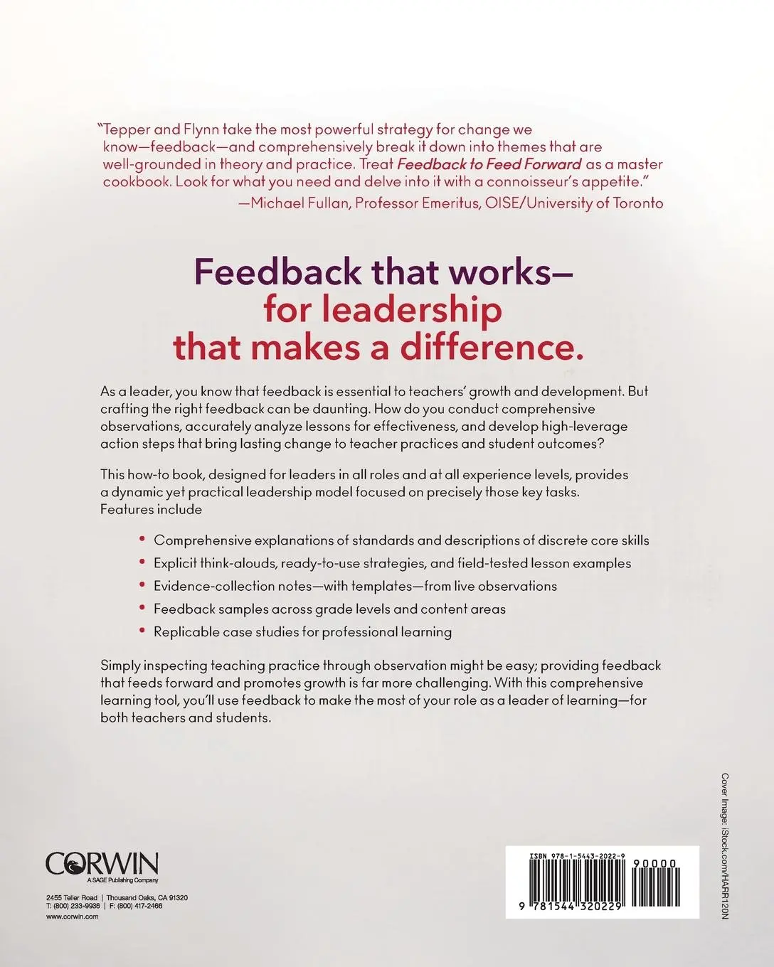 Rückseite: 9781544320229 | Feedback to Feed Forward | 31 Strategies to Lead Learning | Buch