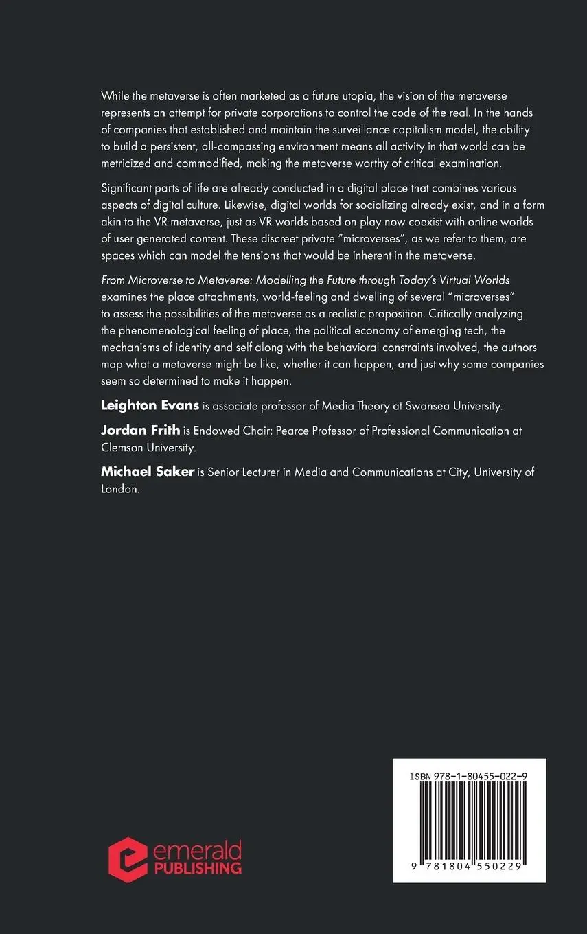 Rückseite: 9781804550229 | From Microverse to Metaverse | Leighton Evans (u. a.) | Buch | 2022