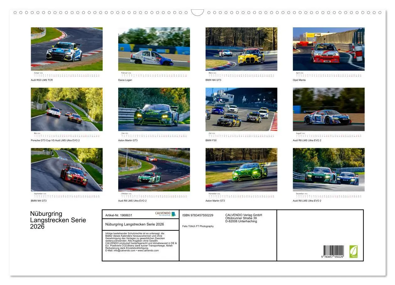 Bild: 9783457550229 | Nüburgring Langstrecken Serie 2026 (Wandkalender 2026 DIN A2 quer),...