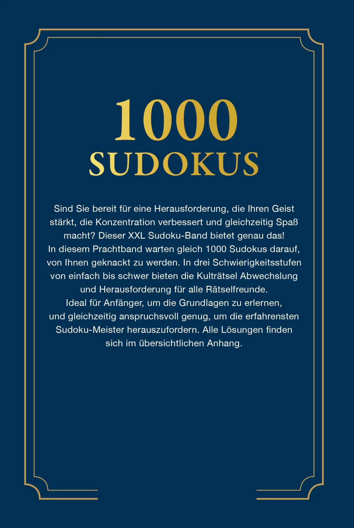 Bild: 9783625300229 | 1000 Sudokus von einfach bis schwer | Buch | 560 S. | Deutsch | 2026