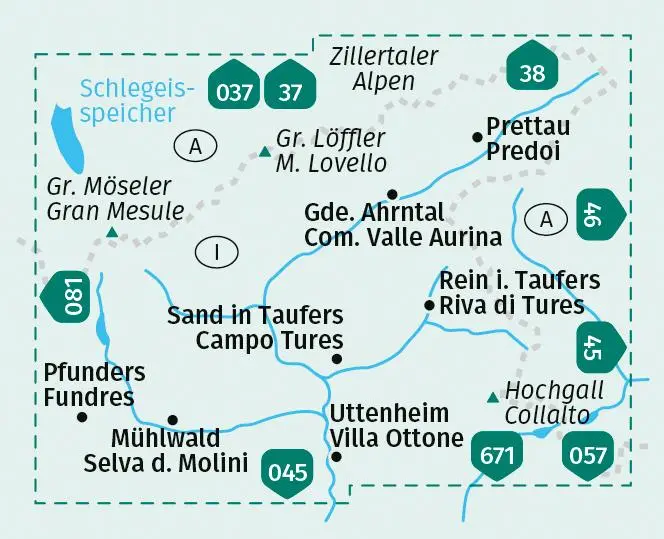 Bild: 9783991540229 | KOMPASS Wanderkarte 082 Ahrntaler Berge / I Monti della Valle...