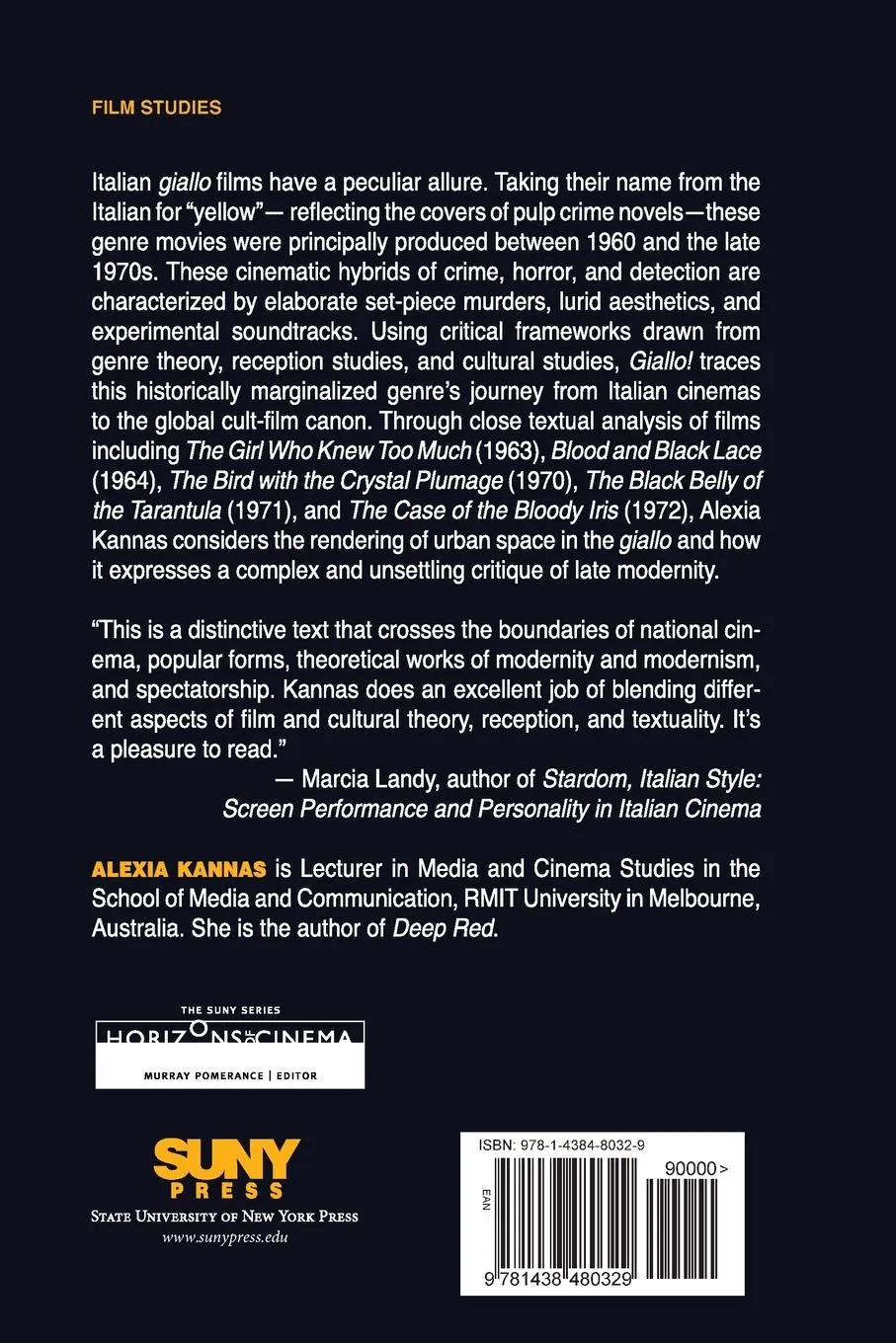 Rückseite: 9781438480329 | Giallo! | Genre, Modernity, and Detection in Italian Horror Cinema