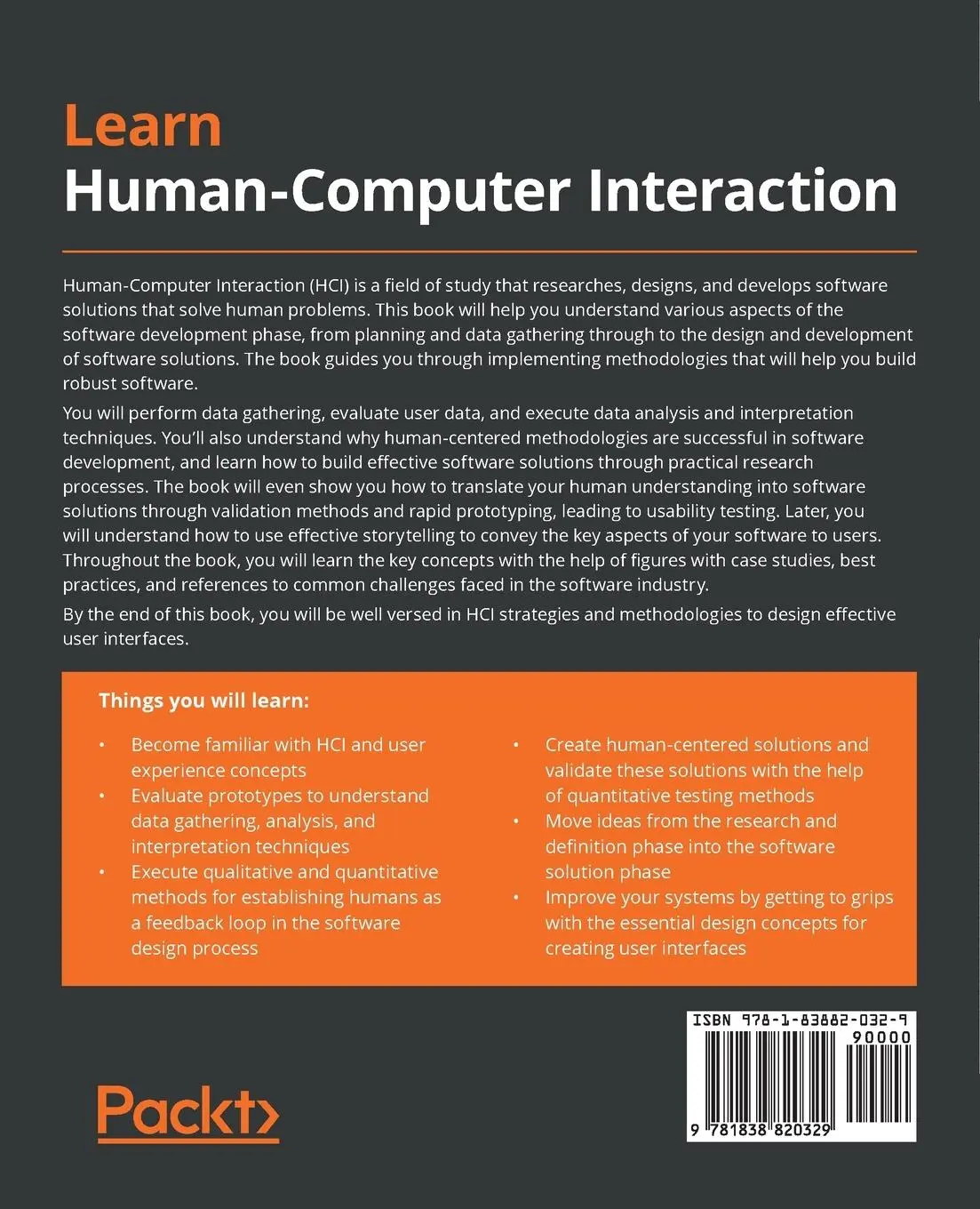 Rückseite: 9781838820329 | Learn Human-Computer Interaction | Christopher Reid Becker | Buch