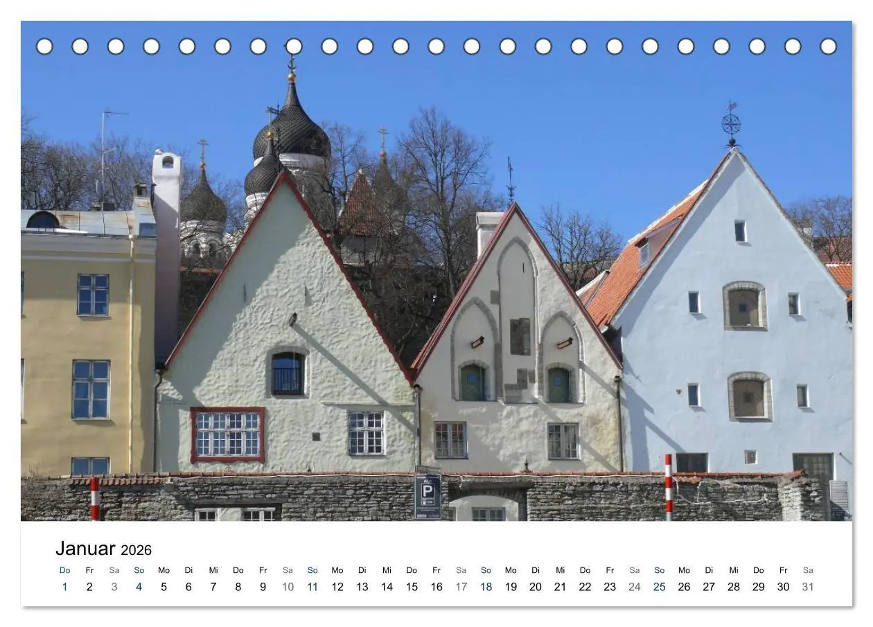 Bild: 9783516180329 | Tallinn (Tischkalender 2026 DIN A5 quer), CALVENDO Monatskalender