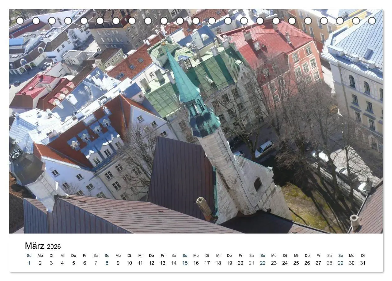Bild: 9783516180329 | Tallinn (Tischkalender 2026 DIN A5 quer), CALVENDO Monatskalender