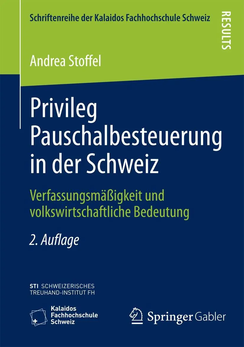 Cover: 9783658060329 | Privileg Pauschalbesteuerung in der Schweiz | Andrea Stoffel | Buch