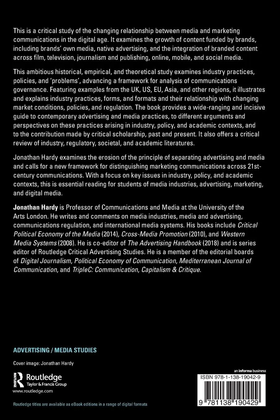 Rückseite: 9781138190429 | Branded Content | The Fateful Merging of Media and Marketing | Hardy
