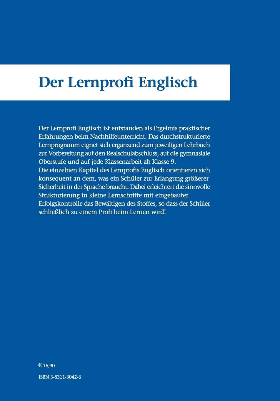 Rückseite: 9783831130429 | Der Lernprofi Englisch | Ein Lernprogramm in acht Schritten | Pirner