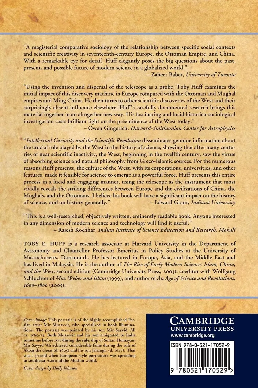 Rückseite: 9780521170529 | Intellectual curiosity and the Scientific Revolution | Toby E. Huff