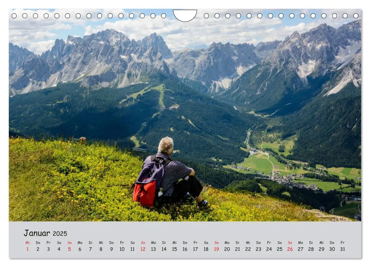 Bild: 9783435290529 | Wandern in den Dolomiten (Wandkalender 2025 DIN A4 quer), CALVENDO...