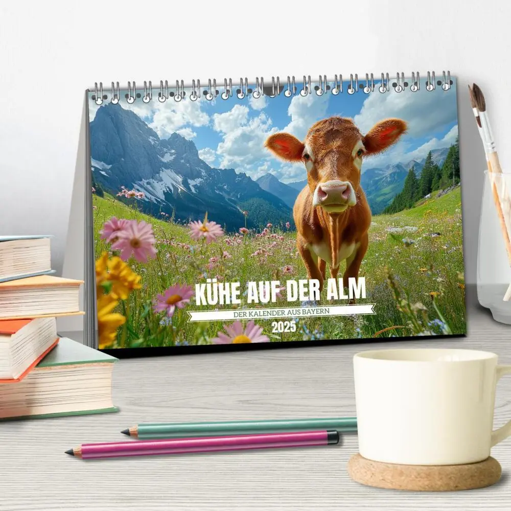 Bild: 9783457210529 | KÜHE AUF DER ALM - Der Kalender aus Bayern (Tischkalender 2025 DIN...
