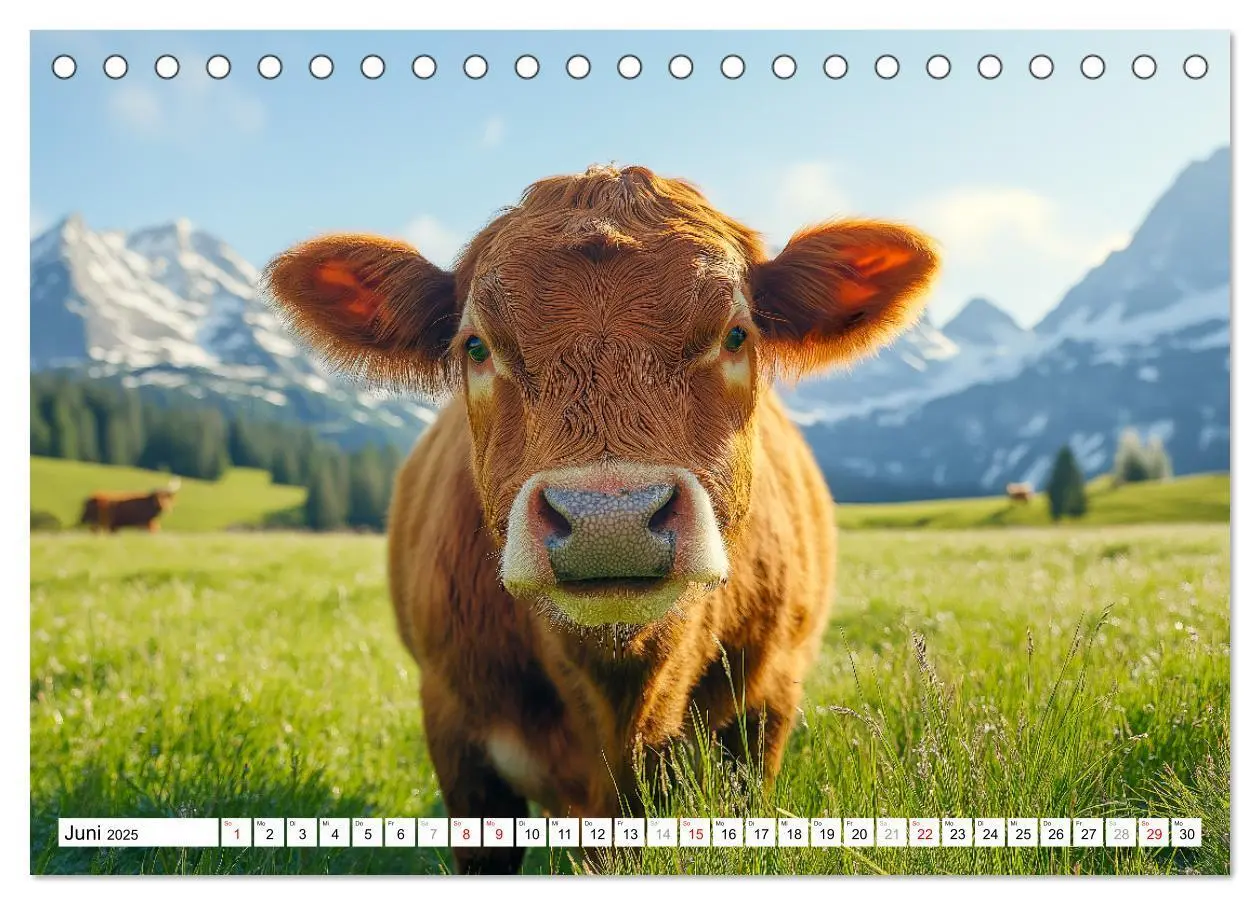 Bild: 9783457210529 | KÜHE AUF DER ALM - Der Kalender aus Bayern (Tischkalender 2025 DIN...