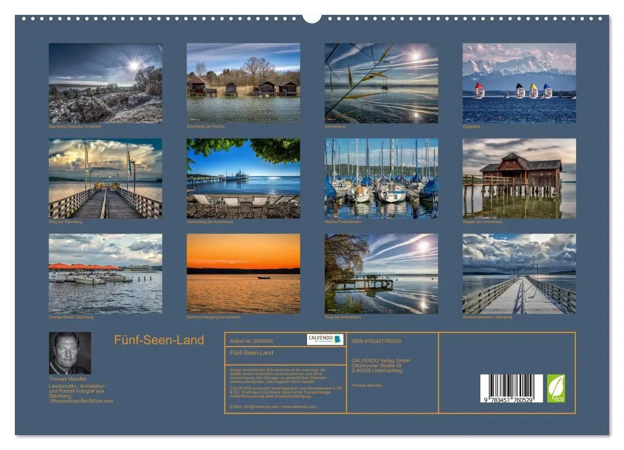 Bild: 9783457760529 | Fünf-Seen-Land (hochwertiger Premium Wandkalender 2026 DIN A2...