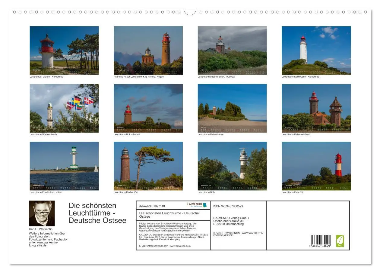 Bild: 9783457830529 | Die schönsten Leuchttürme - Deutsche Ostsee (Wandkalender 2026 DIN...