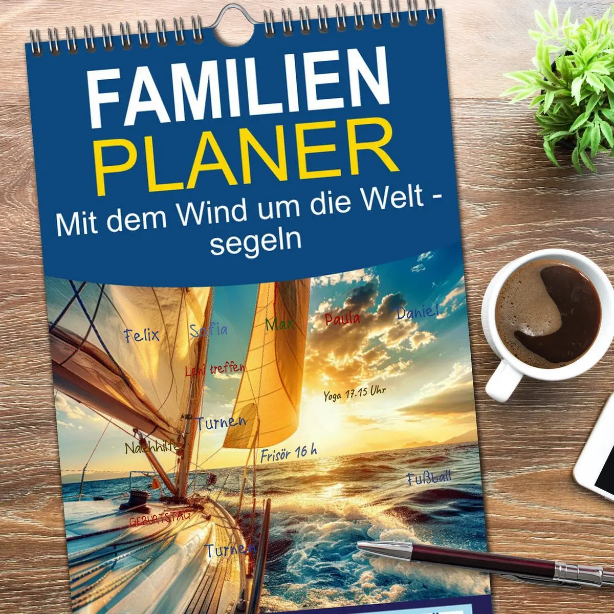 Bild: 9783516610529 | Familienplaner 2026 - Mit dem Wind um die Welt - segeln mit 5...