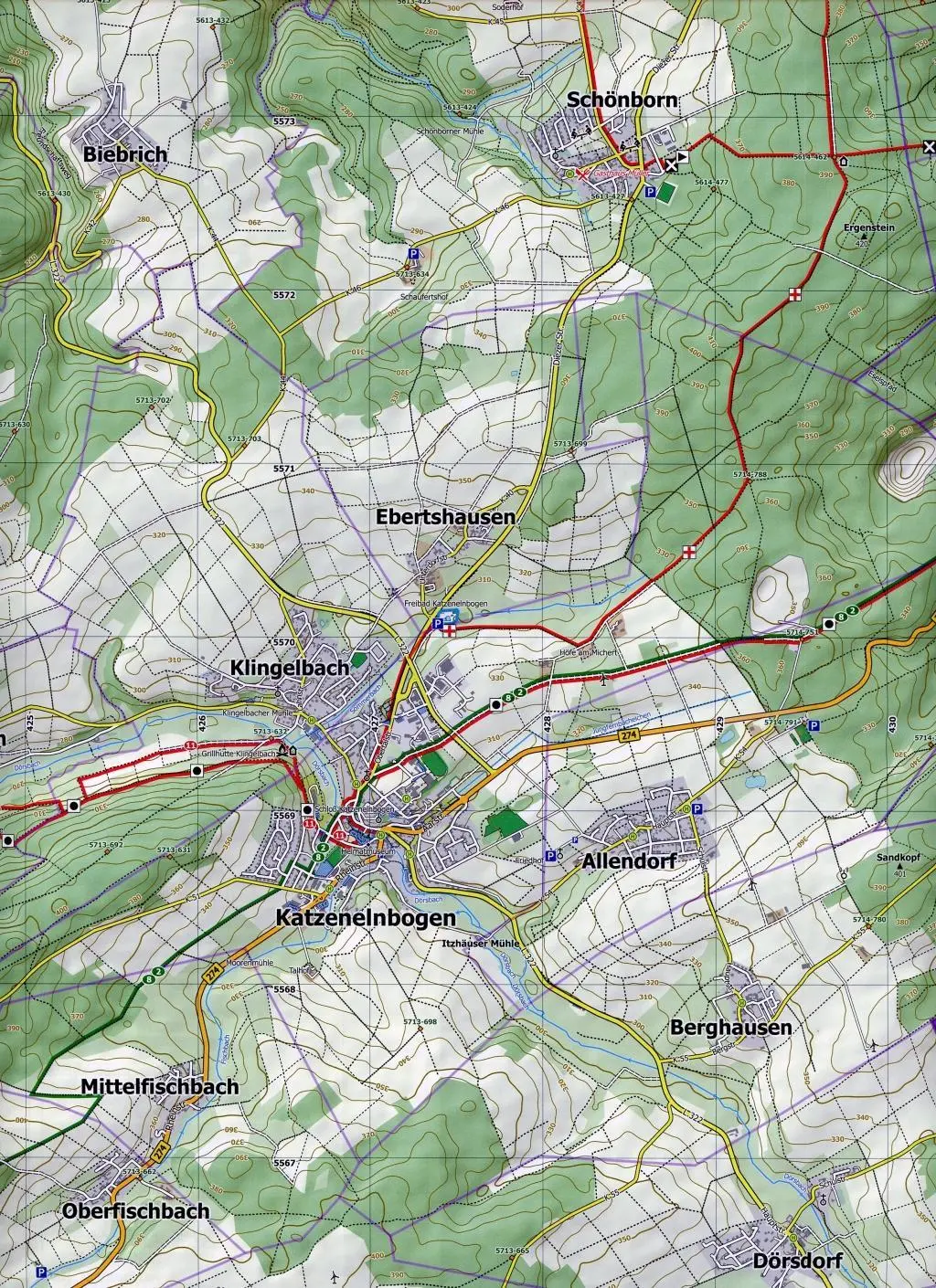 Bild: 9783960990529 | Hintertaunus West 1 : 25 000, Blatt 43-556 | (Land-)Karte | 1 S.