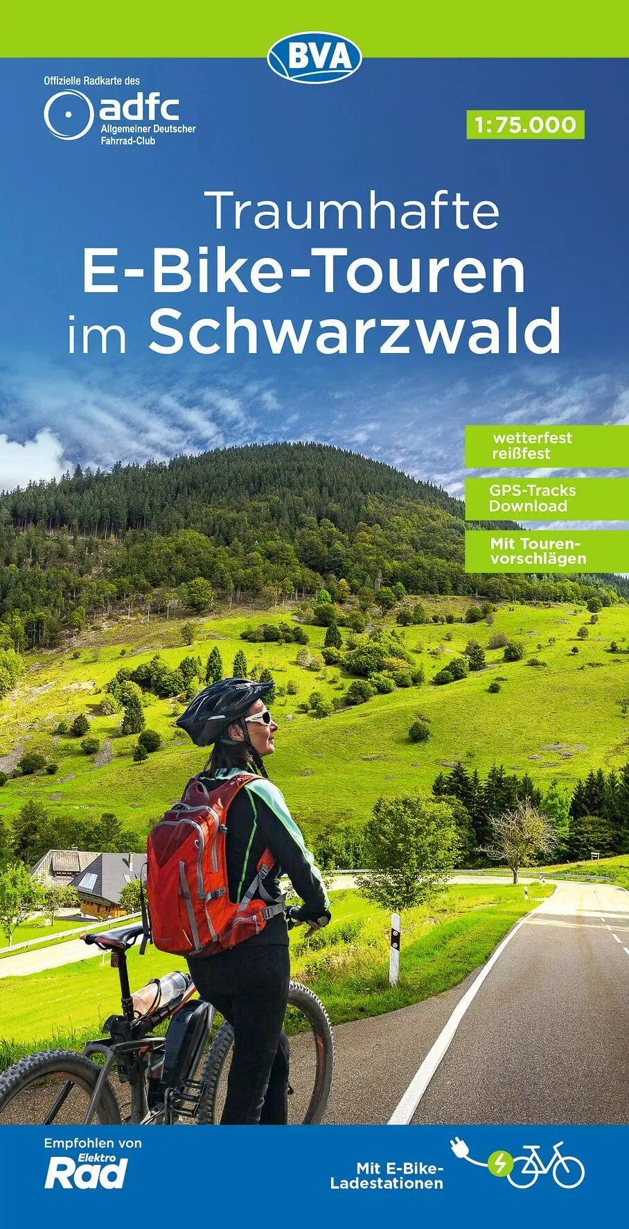 Cover: 9783969900529 | ADFC-Regionalkarte Traumhafte E-Bike-Touren im Schwarzwald,...
