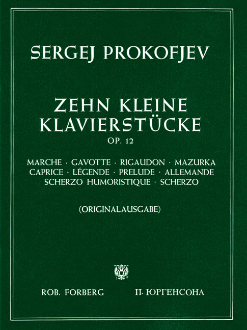 Cover: 9790206100529 | 10 kleine Klavierstücke op.12 | Sergei Prokofiev | Buch