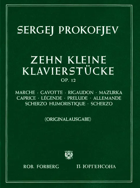 Cover: 9790206100529 | 10 kleine Klavierstücke op.12 | Sergei Prokofiev | Buch