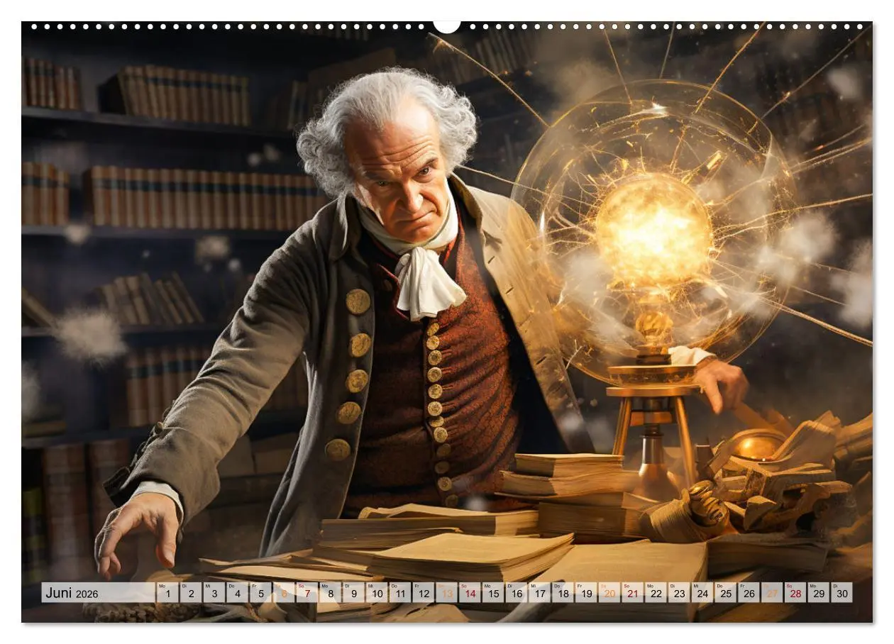 Bild: 9783457510629 | Genies der Physik (Wandkalender 2026 DIN A2 quer), CALVENDO...