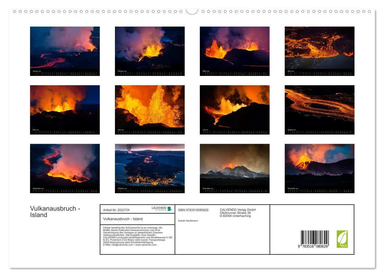 Bild: 9783516080629 | Vulkanausbruch - Island (hochwertiger Premium Wandkalender 2026 DIN...
