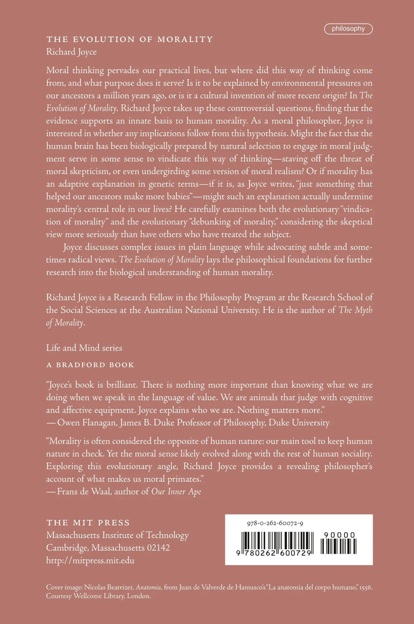 Rückseite: 9780262600729 | The Evolution of Morality | Richard Joyce | Taschenbuch | Englisch