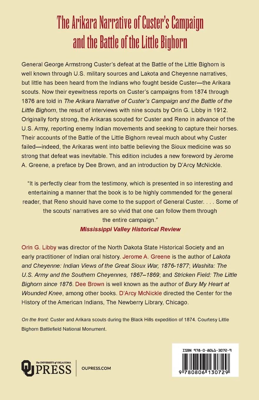 Rückseite: 9780806130729 | Arikara Narrative of Custer's Campaign and the Battle of the Little...