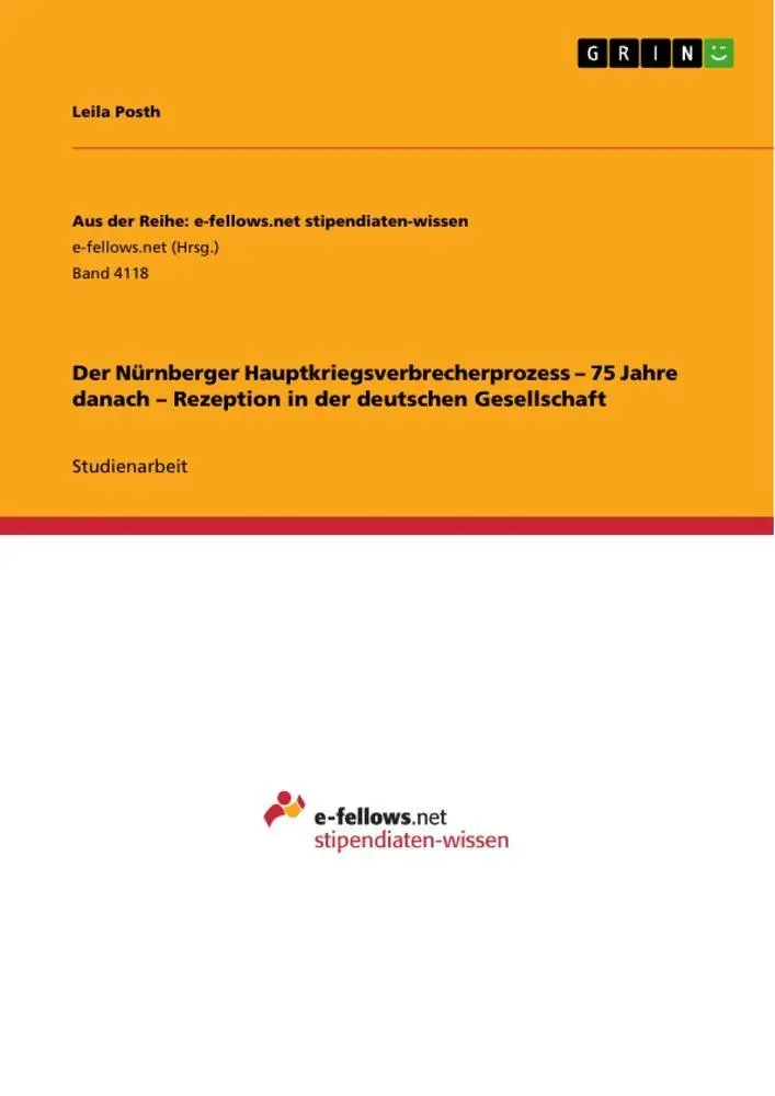 Cover: 9783346620729 | Der Nürnberger Hauptkriegsverbrecherprozess - 75 Jahre danach -...